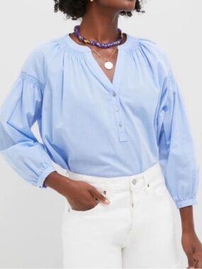 Tuckernuck Ashton Chambray Top in Large | Blue Summer Shirt